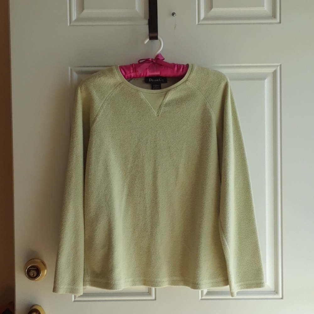 Denim & Co X-Small Baby Sherpa Crewneck Sweatshirt